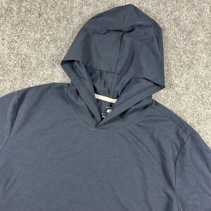 Fioboc Hoodie Mens XL Navy Blue Long Sleeve Curved Hem Lightweight Activewear